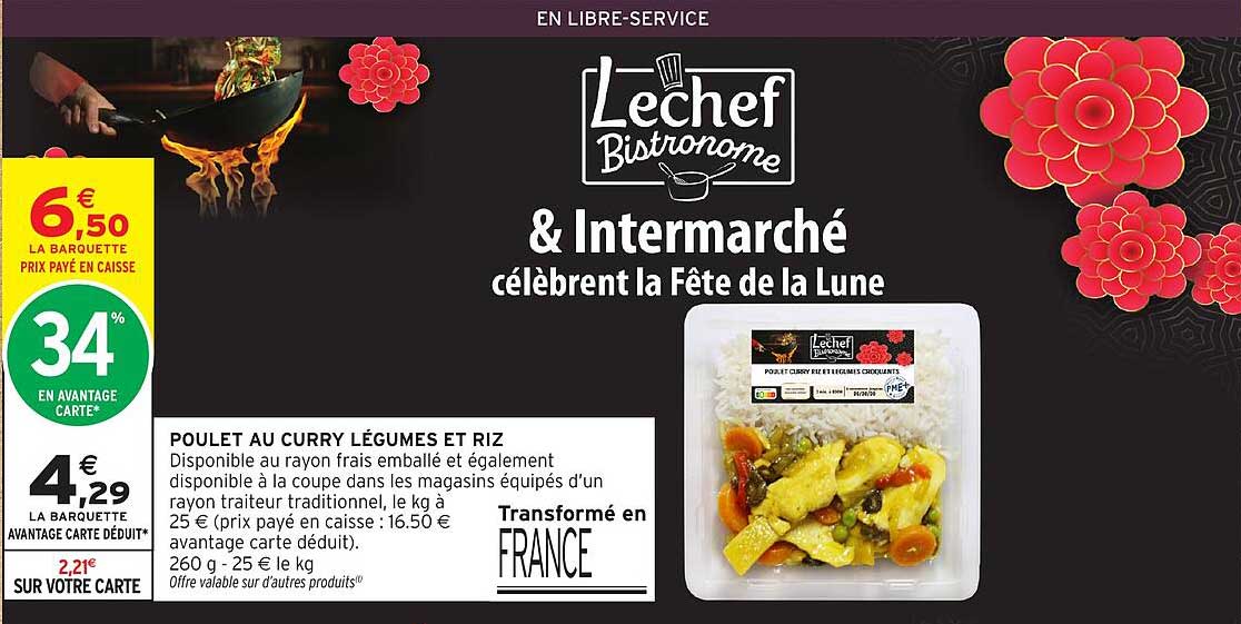 POULET AU CURRY LÉGUMES ET RIZ