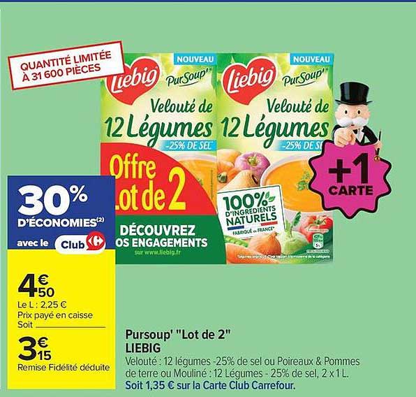 Poursoup' "Lot de 2" LIEBIG