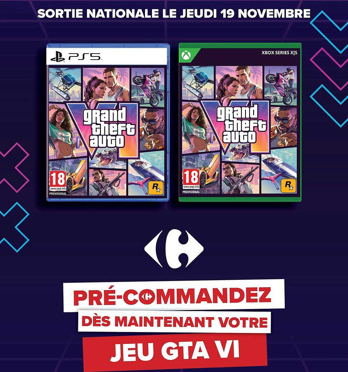 PRÉ-COMMANDEZ DÈS MAINTENANT VOTRE JEU GTA VI