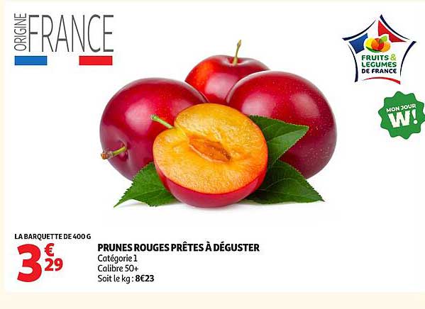 PRUNES ROUGES PRÊTES À DÉGUSTER