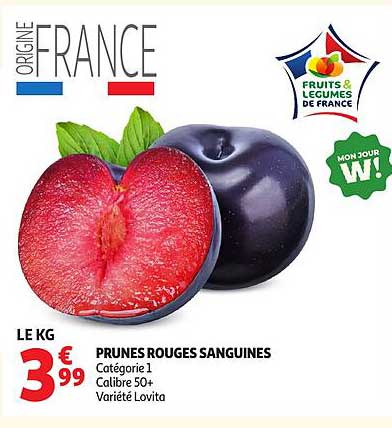 PRUNES ROUGES SANGUINES