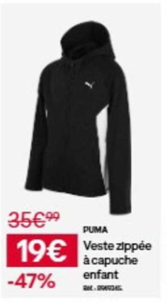 PUMA Veste zippée à capuche enfant