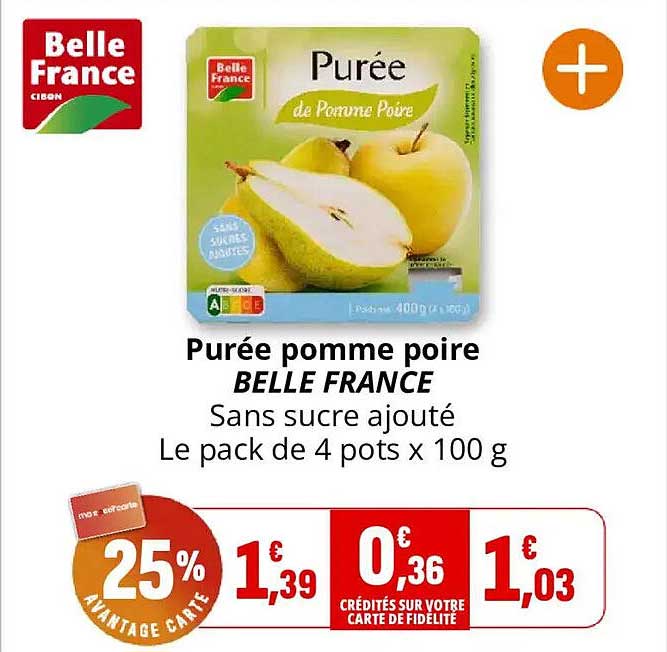 Purée pomme poire BELLE FRANCE