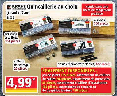 Quincaillerie au choix