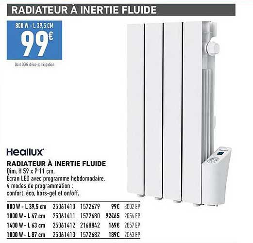RADIATEUR À INERTIE FLUIDE