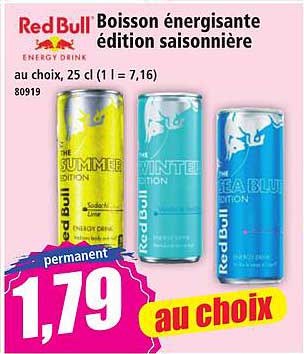 RedBull Boisson énergisante édition saisonnière
