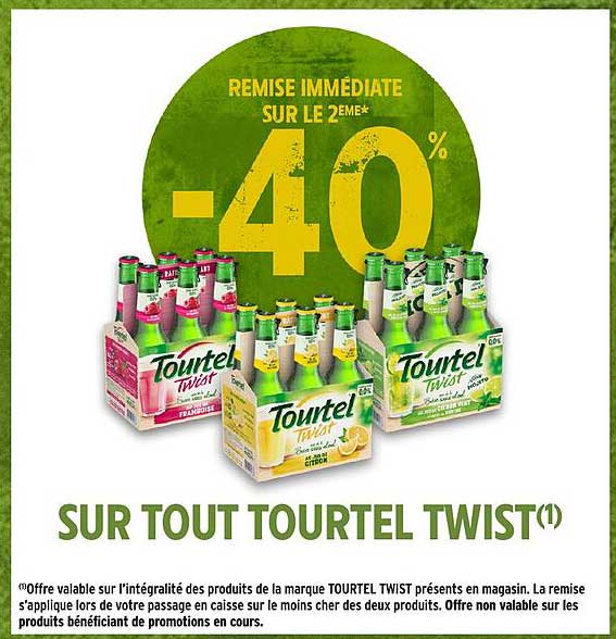 REMISE IMMÉDIATE SUR LE 2EME* -40% SUR TOUT TOURTEL TWIST(1)