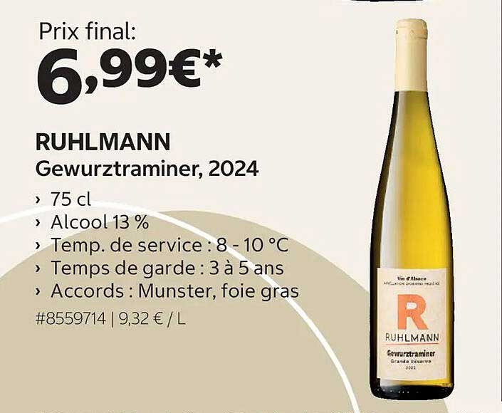 RUHLMANN Gewurztraminer, 2024