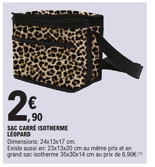 SAC CARRÉ ISOTHERME LÉOPARD