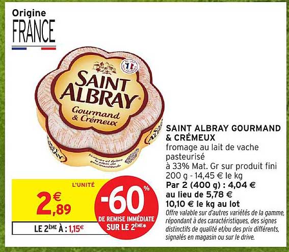 SAINT ALBRAY GOURMAND & CRÉMEUX