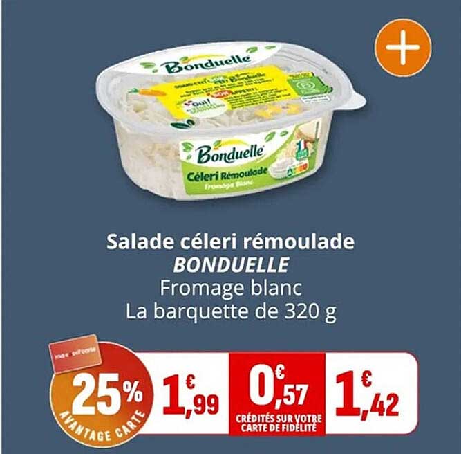 Salade céleri rémoulade BONDUELLE Fromage blanc La barquette de 320 g