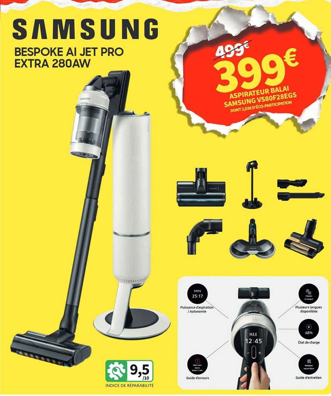 SAMSUNG BESPOKE AI JET PRO EXTRA 280AW