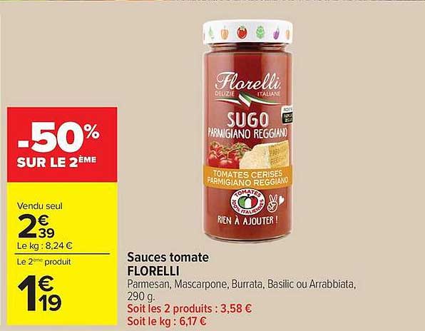 Sauces tomate FLORELLI