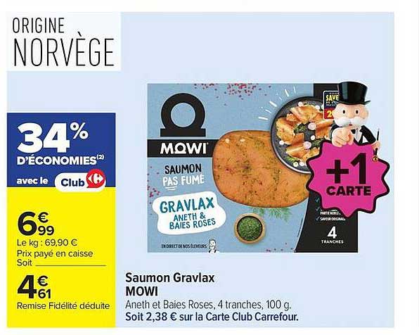 Saumon Gravlax MOWI