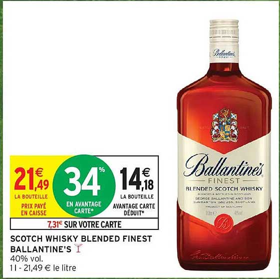 SCOTCH WHISKY BLENDED FINEST BALLANTINE'S