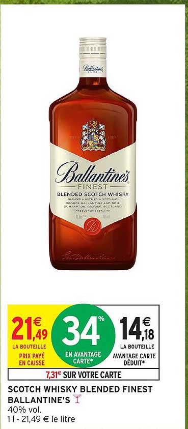 SCOTCH WHISKY BLENDED FINEST BALLANTINE'S