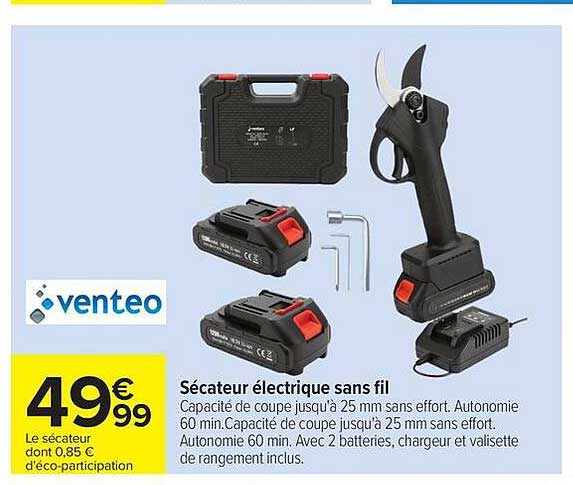 Sécateur électrique sans fil