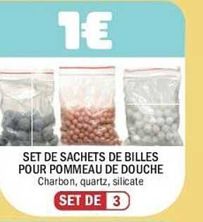 SET DE SACHETS DE BILLES POUR POMMEAU DE DOUCHE