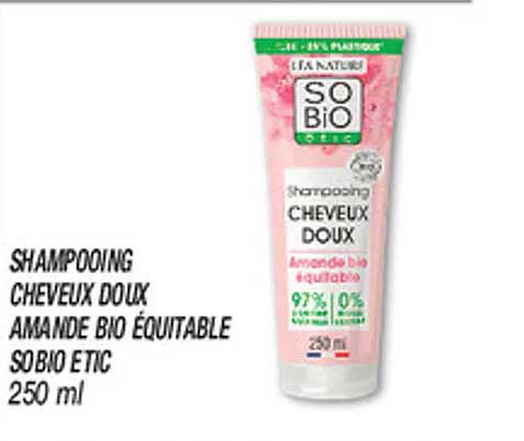 SHAMPOOING CHEVEUX DOUX AMANDE BIO EQUITABLE SO BIO ETC 250 ml