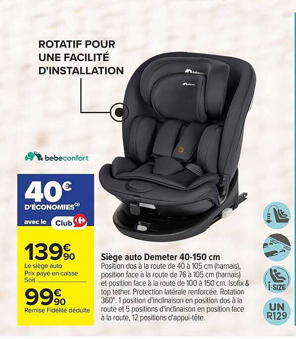 Siège auto Demeter 40-150 cm