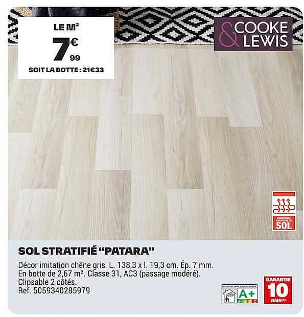 SOL STRATIFIÉ “PATARA”