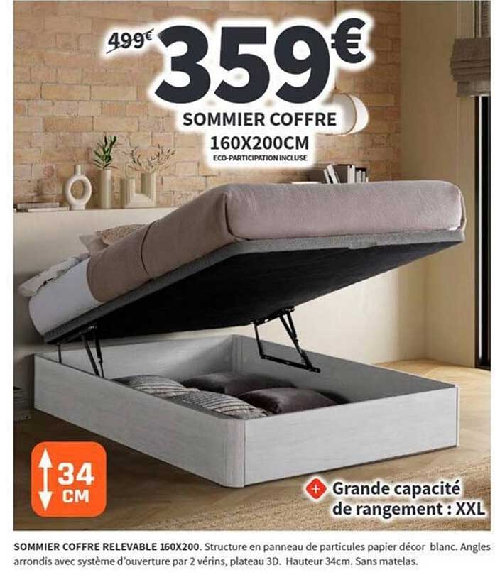 SOMMIER COFFRE