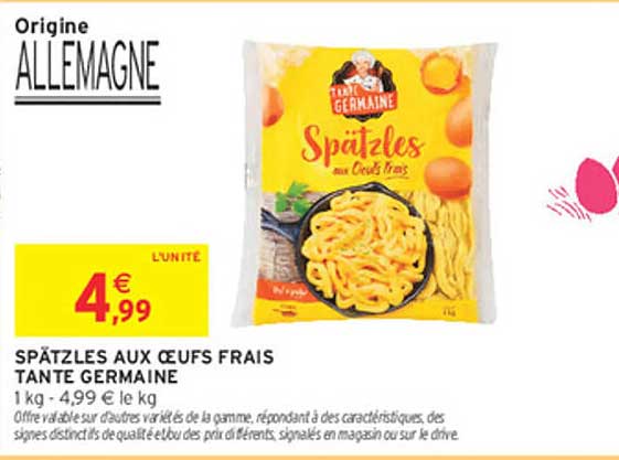 SPÄTZLES AUX OEUFS FRAIS TANTE GERMAINE
