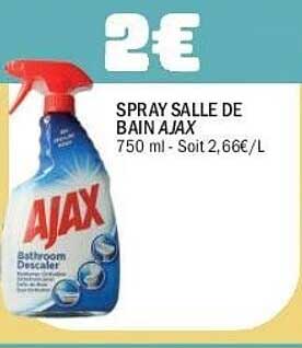SPRAY SALLE DE BAIN AJAX 750 ml - Soit 2,66€/L