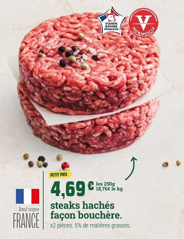 steaks hachés façon bouchère.