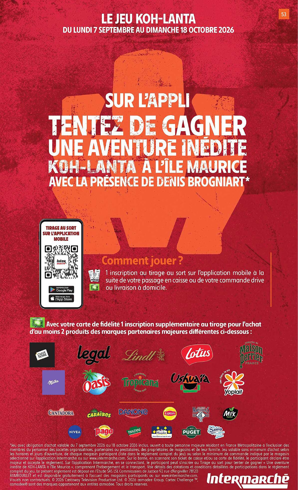 SUR L'APPLI TENTEZ DE GAGNER UNE AVENTURE INÉDITE KOH-LANTA À L'ILE MAURICE AVEC LA PRÉSENCE DE DÉNIS BROGNIART*