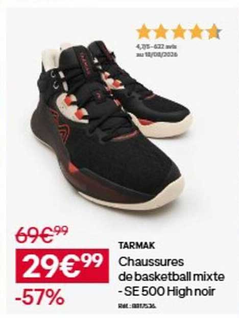 TARMAK Chaussures de basketball mixte - SE 500 High noir