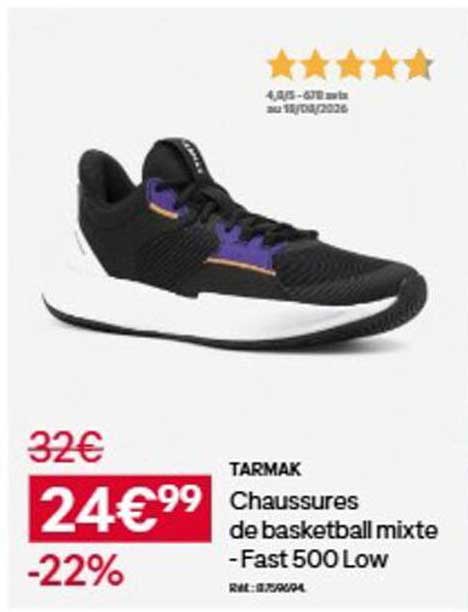 TARMK Chaussures de basketball mixte - Fast 500 Low