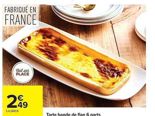 Tarte bande de flan 6 parts
