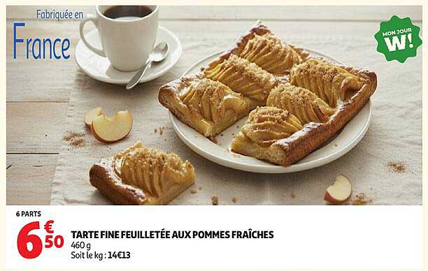 TARTE FINE FEUILLETÉE AUX POMMES FRAÎCHES