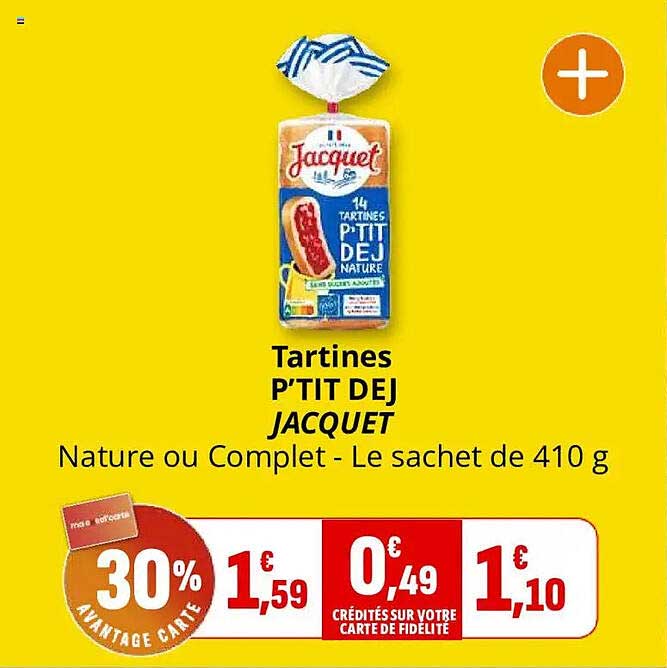 Tartines P'TIT DEJ JACQUET