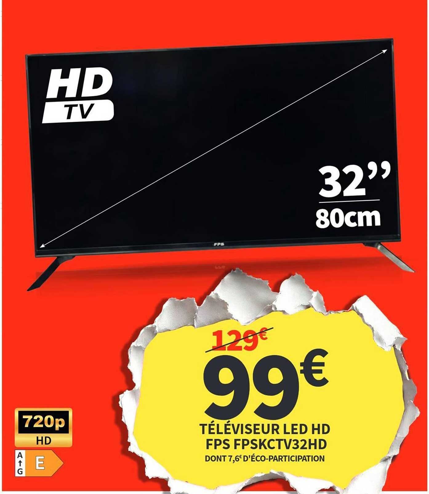 TÉLÉVISEUR LED HD FPS FPSKCTV32HD