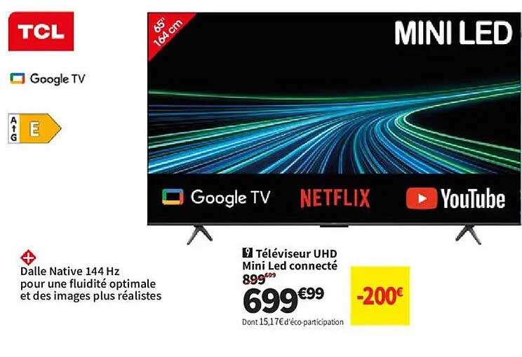 Téléviseur UHD Mini Led connecté