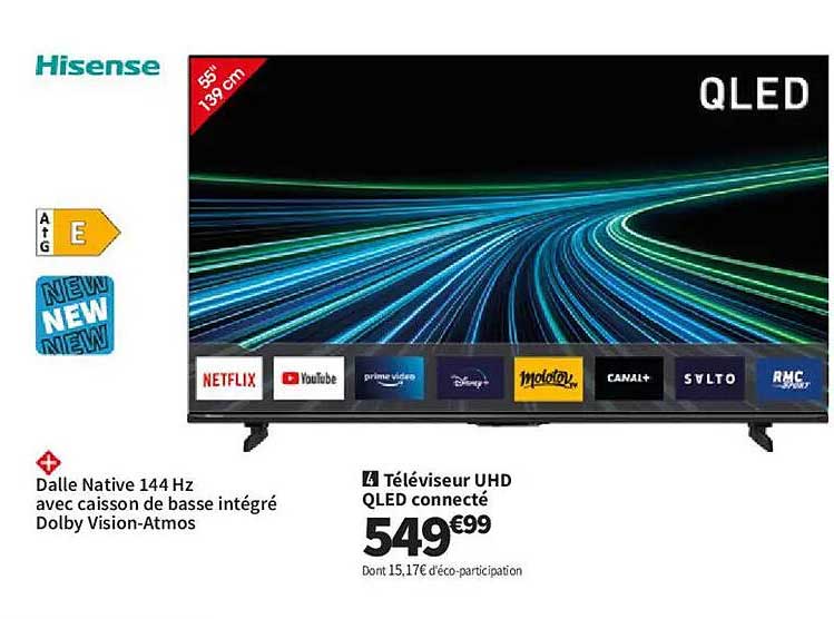 Téléviseur UHD QLED connecté