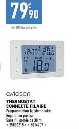 THERMOSTAT CONNECTÉ FILAIRE