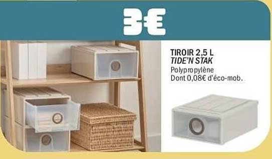 TIROIR 2,5 L TIDE'N'STAK
