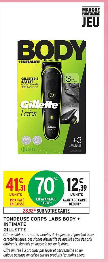TONDEUSE CORPS LABS BODY + INTIMATE GILLETTE