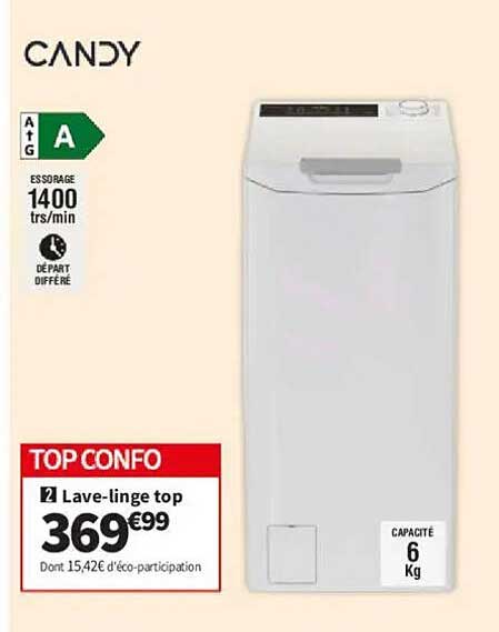 TOP CONFO 2 Lave-linge top
