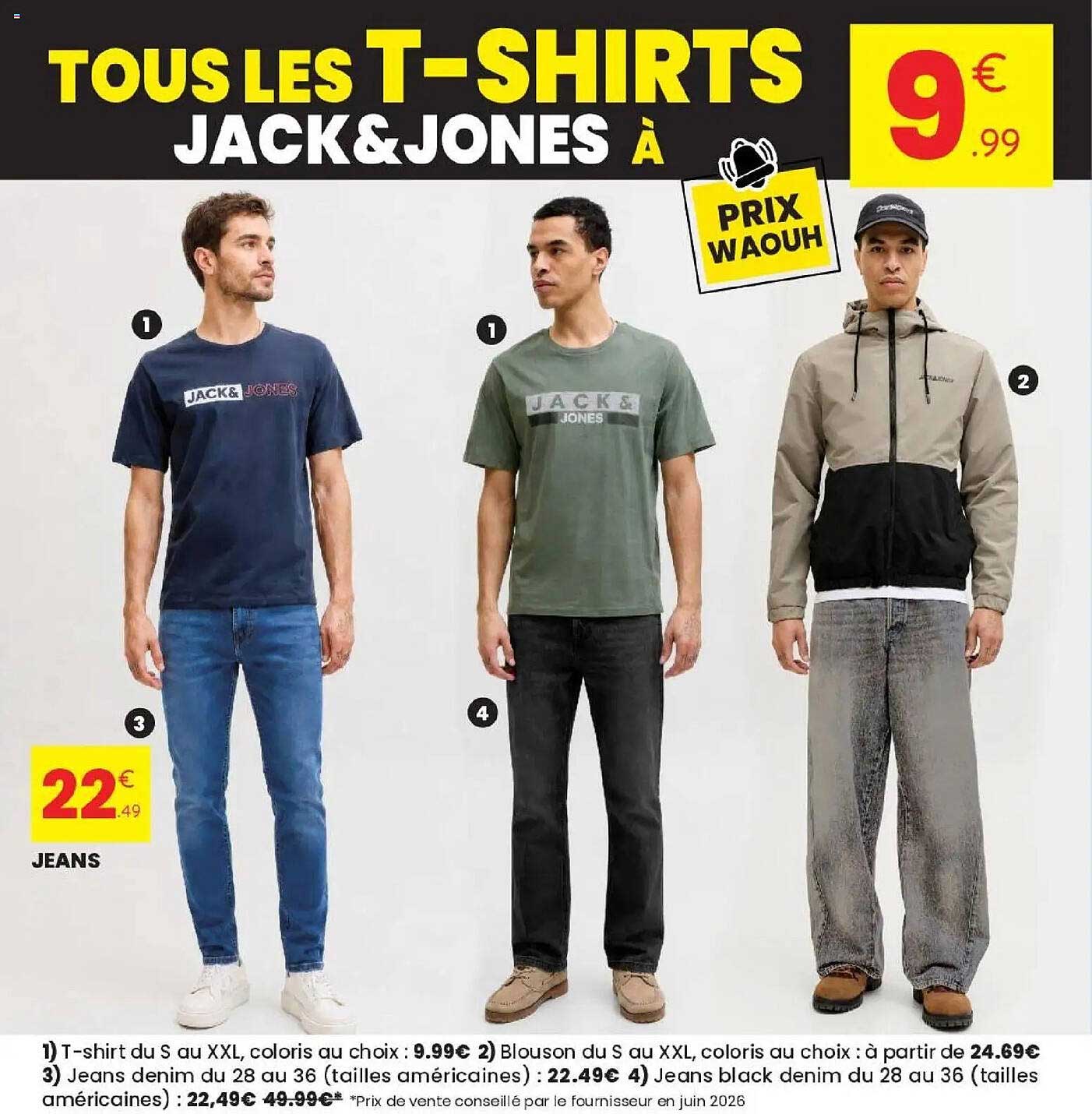TOUS LES T-SHIRTS JACK&JONES À