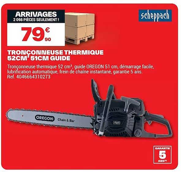 TRONÇONNEUSE THERMIQUE 52CM 51CM GUIDE