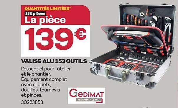 VALISE ALU 153 OUTILS