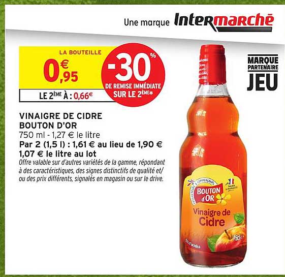 VINAIGRE DE CIDRE BOUTON D'OR