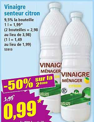 Vinaigre senteur citron