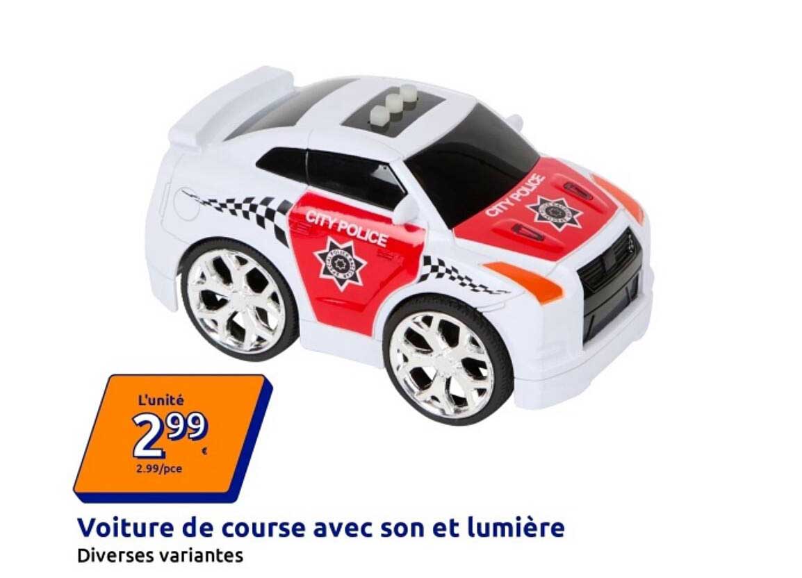 Voiture de course avec son et lumière