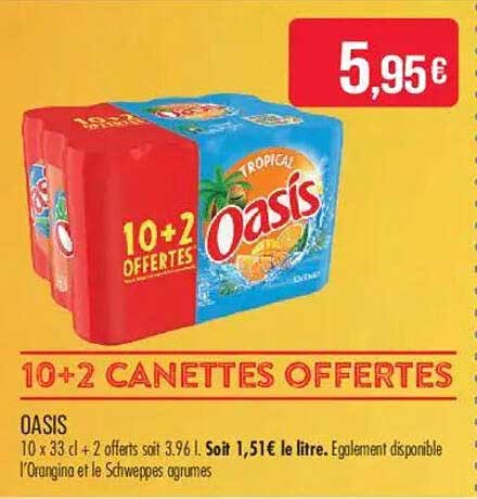 10+2 CANETTES OFFERTES