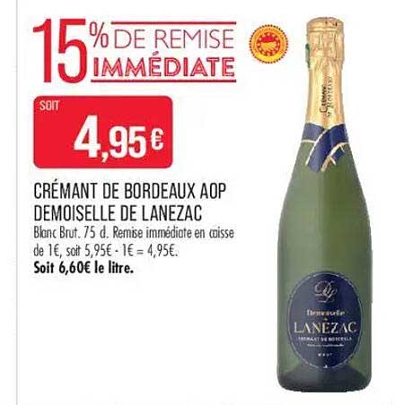 15% DE REMISE IMMÉDIATE